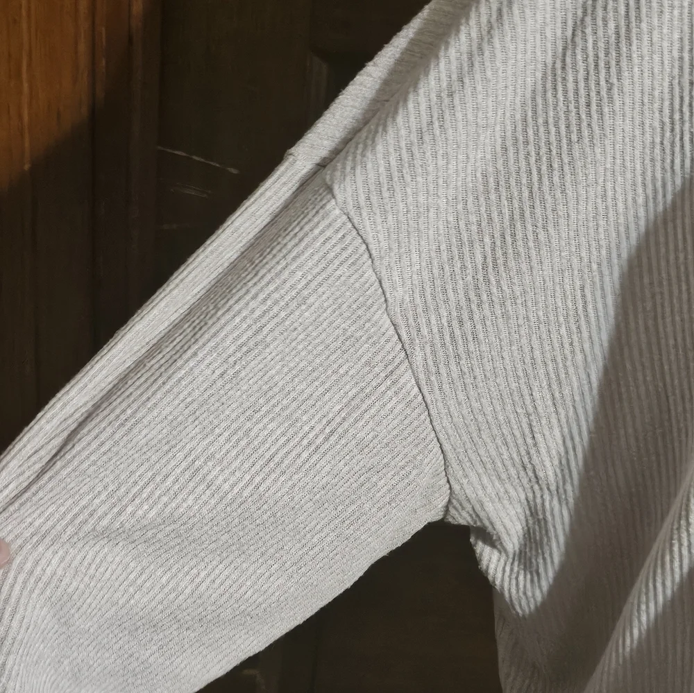 Express Factory Ribbed Drawstring hem top Sand Size M - Picture 6 of 10